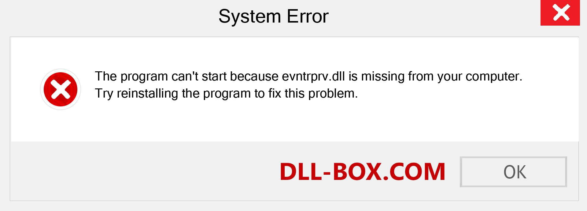  evntrprv.dll file is missing?. Download for Windows 7, 8, 10 - Fix  evntrprv dll Missing Error on Windows, photos, images